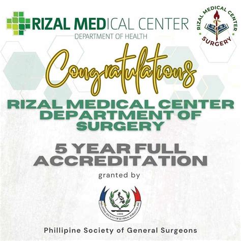 rizal medical center photos|Department of SURGERY .